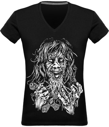 T-shirt Col V Femme Gladisdark