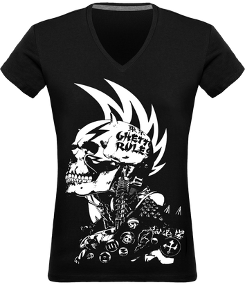 T-shirt Col V Femme Punky Brothers