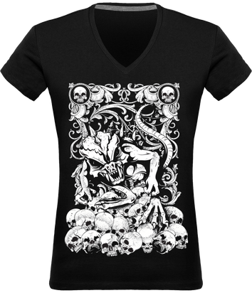 T-shirt Col V Femme Gargass