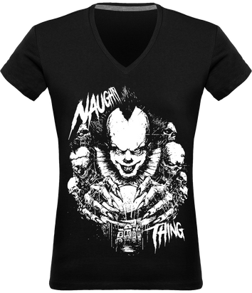 T-shirt Col V Femme Naughty Thing
