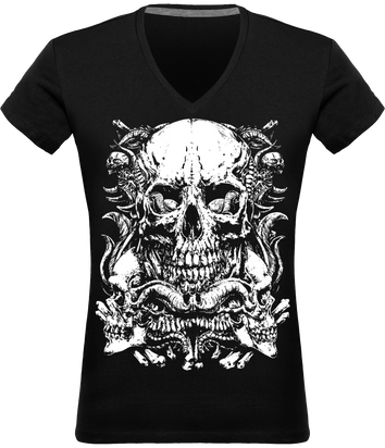 T-shirt Col V Femme Crown