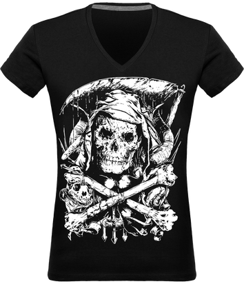 T-shirt Col V Femme Captain Orgi