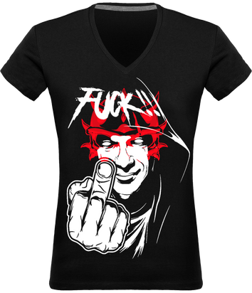 T-shirt Col V Femme Fuck's