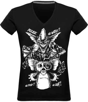 T-shirt Col V Femme Stripe