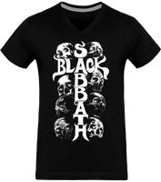 T-shirt Col V Homme Black Sabbath